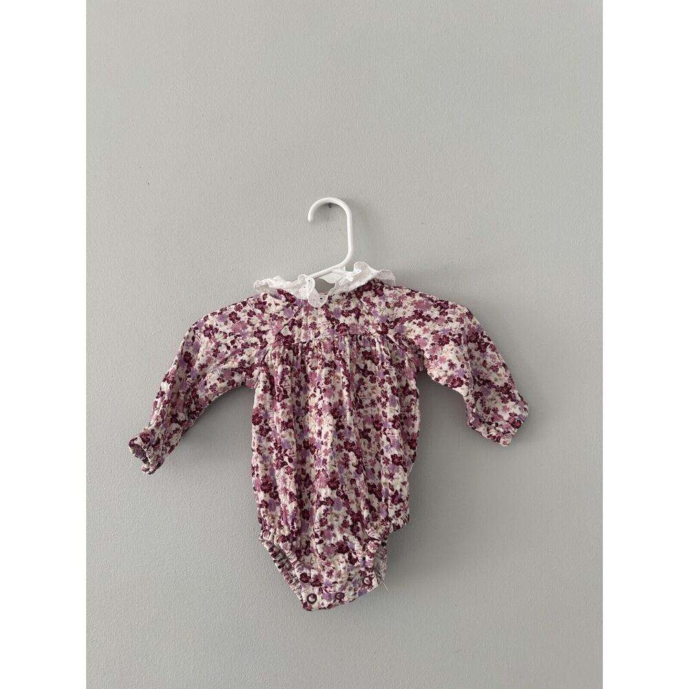 Chelsea & Violet Baby Floral Outfit Purple Sz NB m